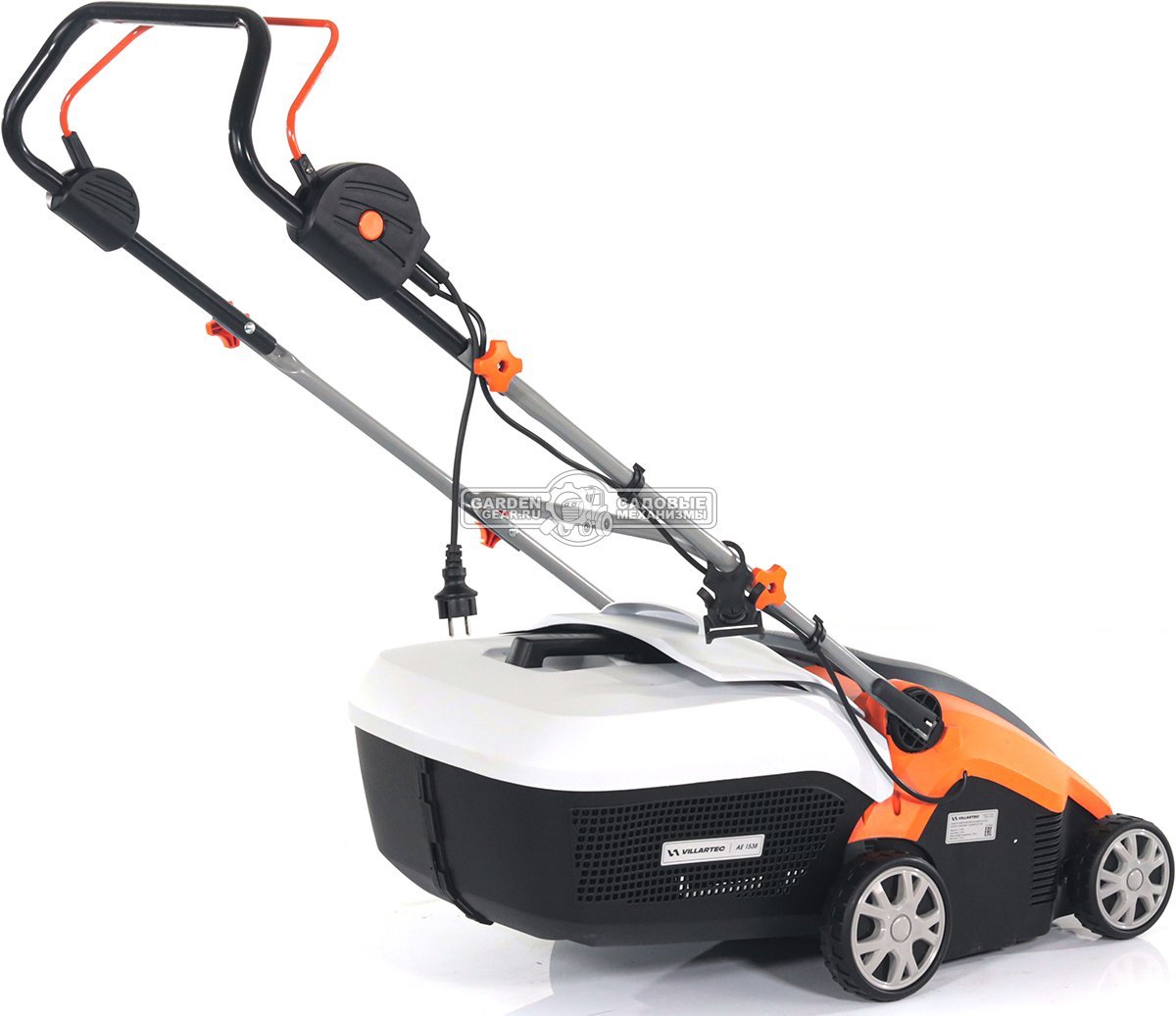 Вертикуттер - аэратор электрический Villartec AE 1538 (PRC, 1500 Вт, 38 см, ножи + пружины, пластик, 50 л, 14 кг)