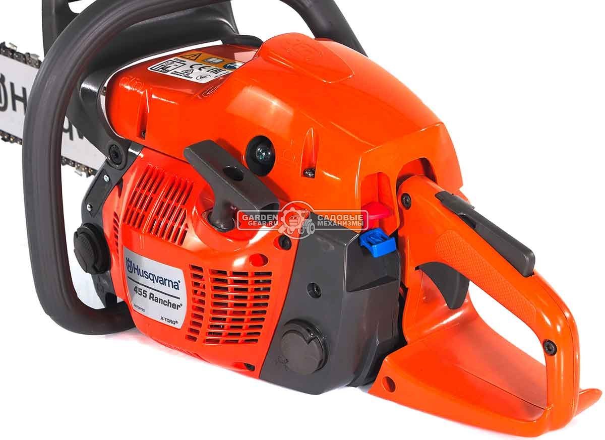 Бензопила Husqvarna 455 18" Rancher (SWE, 55.5 куб.см., 2.6 кВт/3.5 л.с., SmartStart, AutoTune, X-Torq, 0.325-1.5-72E, 5.9 кг)