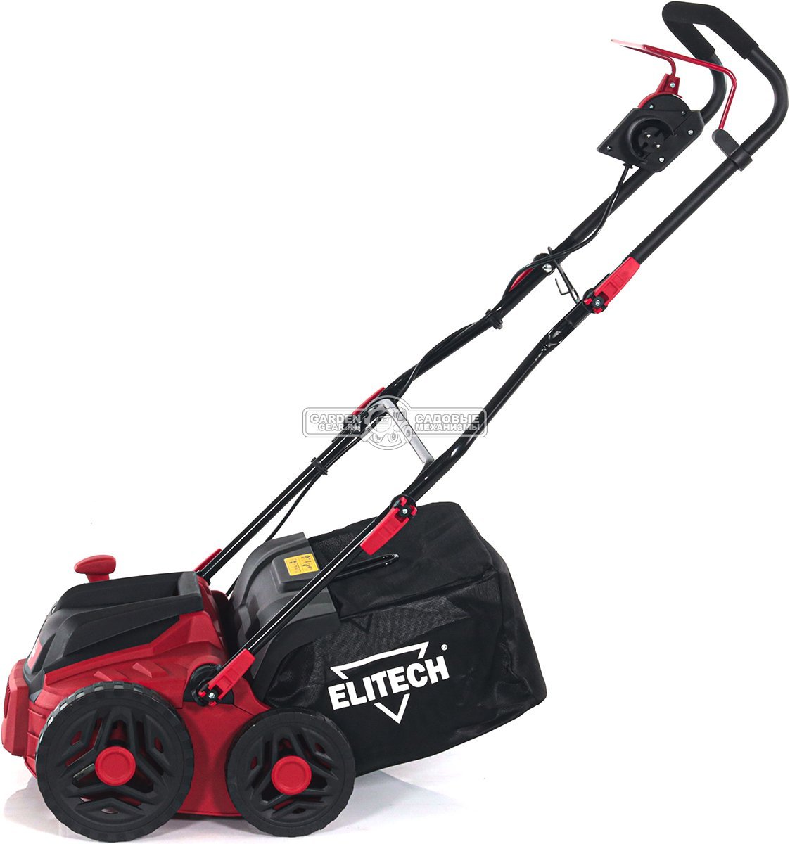 Вертикуттер - аэратор электрический Elitech СЭ 1536Т (PRC, 1500 Вт, 36 см, ножи + пружины, пластик, 45 л, 12 кг)