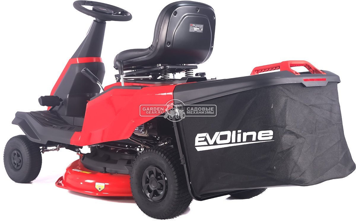 Садовый минирайдер Evoline TRG 66 CV (PRC, EVOline, 224 куб.см., вариатор CVT, травосборник 150 л, ширина кошения 66 см, 3 в 1, 130 кг)