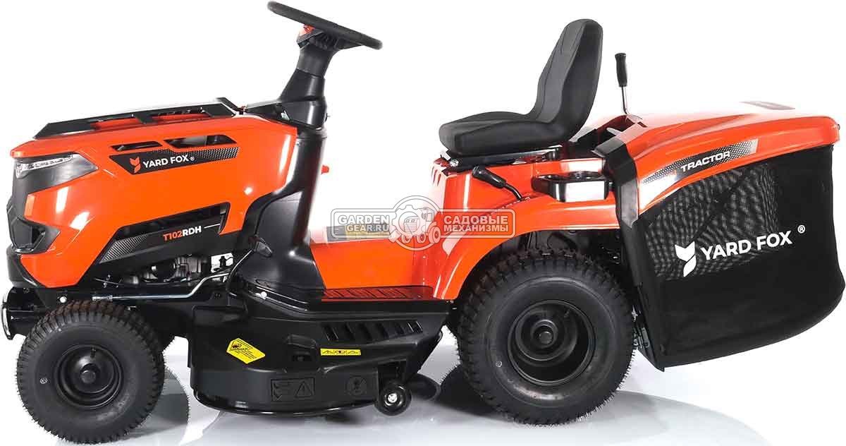 Садовый трактор Yard Fox T 102RDH (PRC, Loncin LC2P73F, 586 куб.см., гидростатика, травосборник 245 л, ширина кошения 102 см, 196 кг)