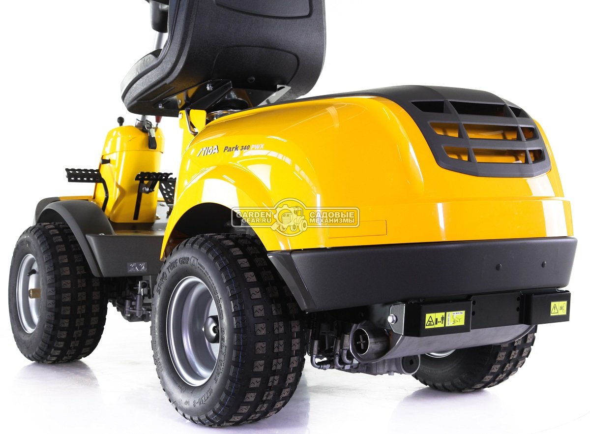 Садовый райдер Stiga Park Compact 340 PWX 4WD без деки (ITA, Stiga ST550 V-Twin, 586 куб.см., гидростатика, полный привод, 202 кг.)