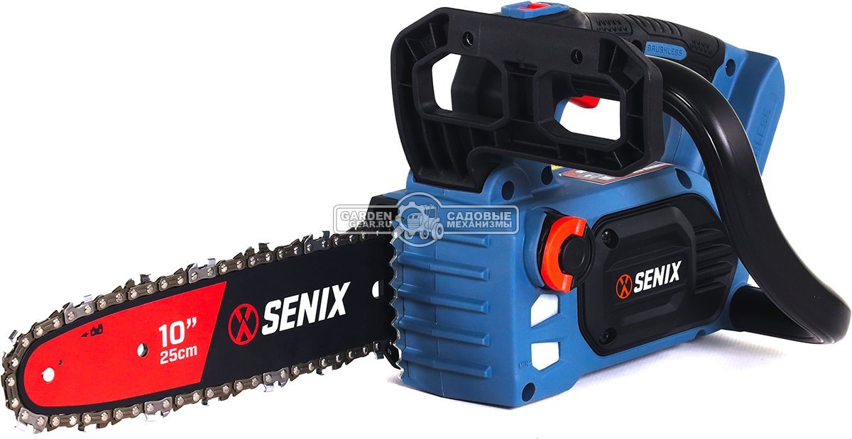 Пила аккумуляторная цепная Senix CSX2-M1-EU 10" с АКБ 4 А/ч и ЗУ (PRC, BL 20В, 3/8",1.1 мм, 40E, 3.2 кг)