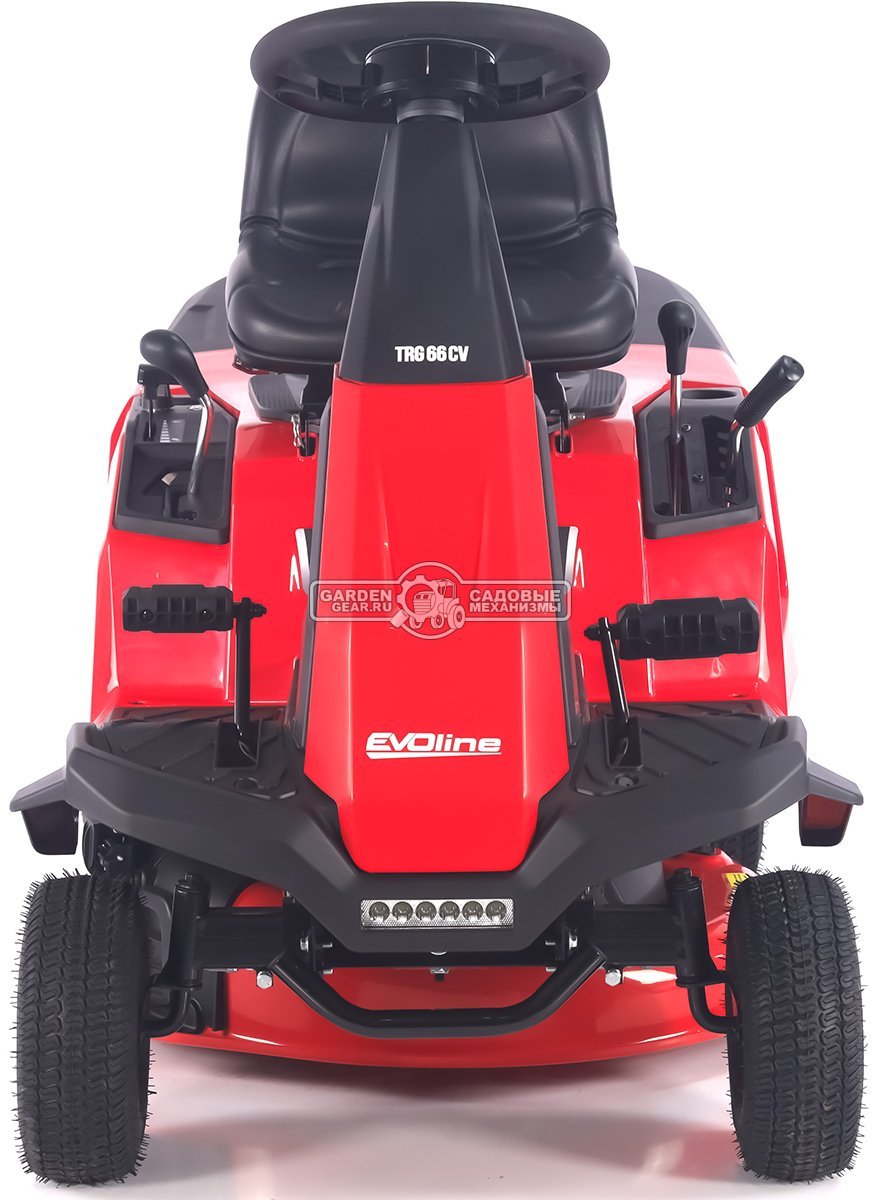 Садовый минирайдер Evoline TRG 66 CV (PRC, EVOline, 224 куб.см., вариатор CVT, травосборник 150 л, ширина кошения 66 см, 3 в 1, 130 кг)
