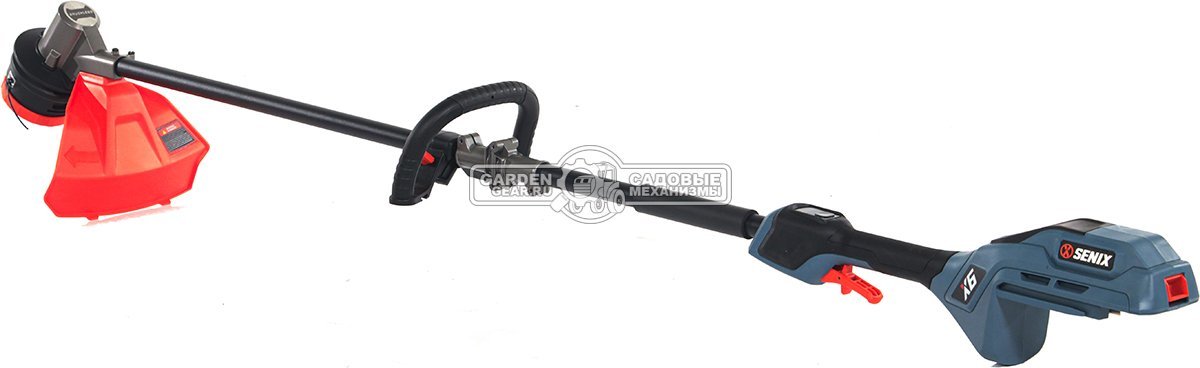 Триммер аккумуляторный Senix GTX6-M-EU c АКБ 3 А/ч и ЗУ (PRC, BL 60В, разъем, D рукоятка, леска 2.4 мм, 3.4 кг)