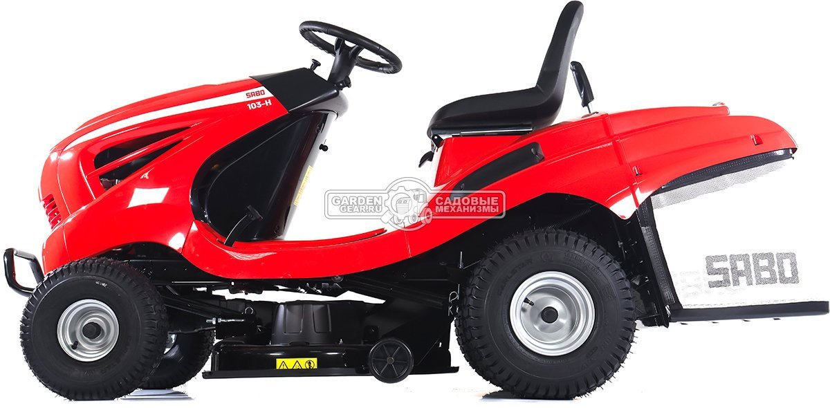 Садовый трактор SABO 103-H (GER, Sabo V-Twin, 708 куб.см., гидростатика, травосборник 250 л., ширина кошения 102 см, 242 кг.)