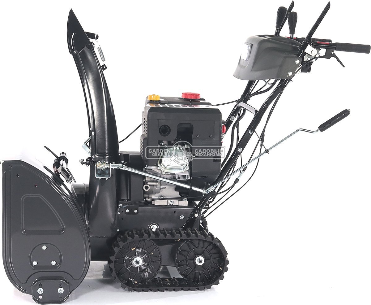 Снегоуборщик Evoline SBG 760 TLE гусеничный (PRC, 76 см, Loncin, 420 см3, эл/стартер 220В, фара, разблокировка гусениц, подогрев рукояток, 130 кг)