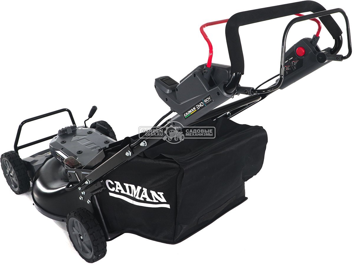 Газонокосилка аккумуляторная самоходная Caiman ENO LMXi(56) с АКБ BX6025 и ЗУ CX6080 (RUS, BL 60В, Maxi Connect, 54 см., 3 в 1, 70 л., 42 кг.)