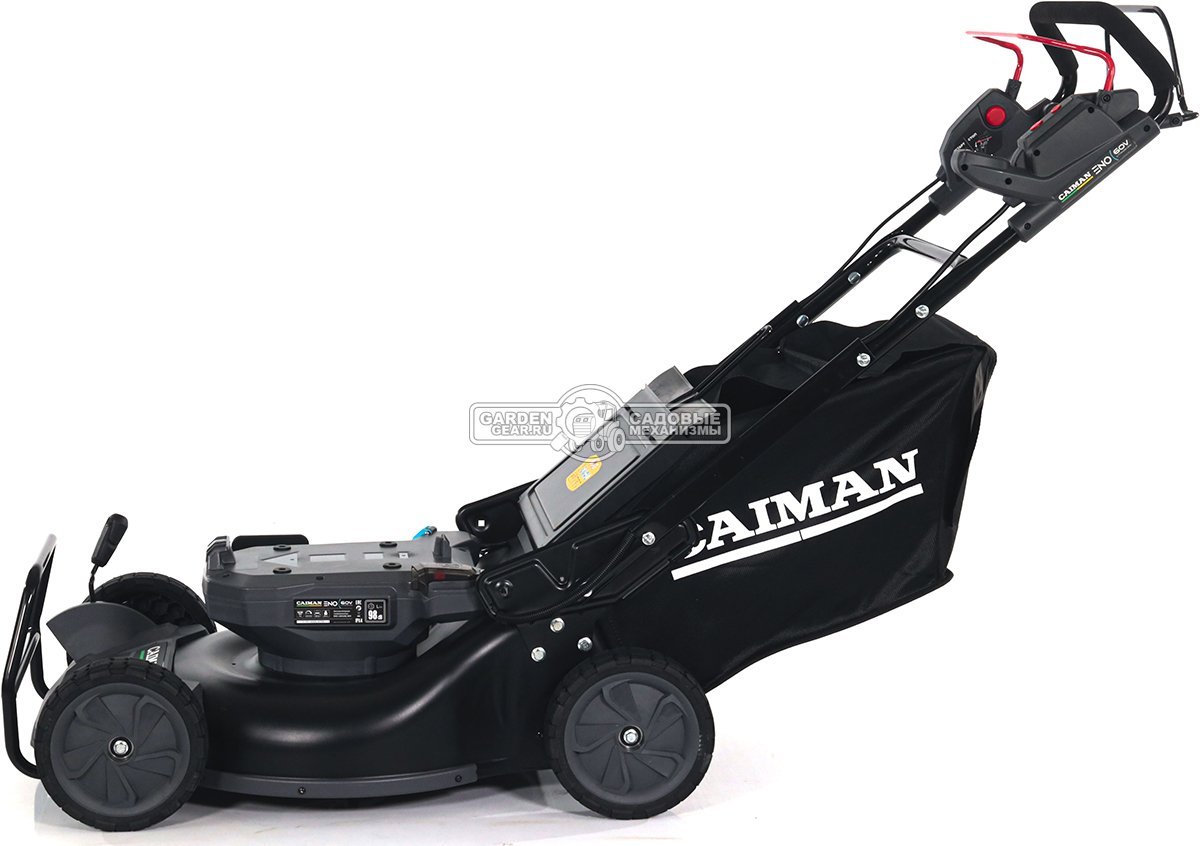Газонокосилка аккумуляторная самоходная Caiman ENO LMXi(56) с АКБ BX6025 и ЗУ CX6080 (RUS, BL 60В, Maxi Connect, 54 см., 3 в 1, 70 л., 42 кг.)