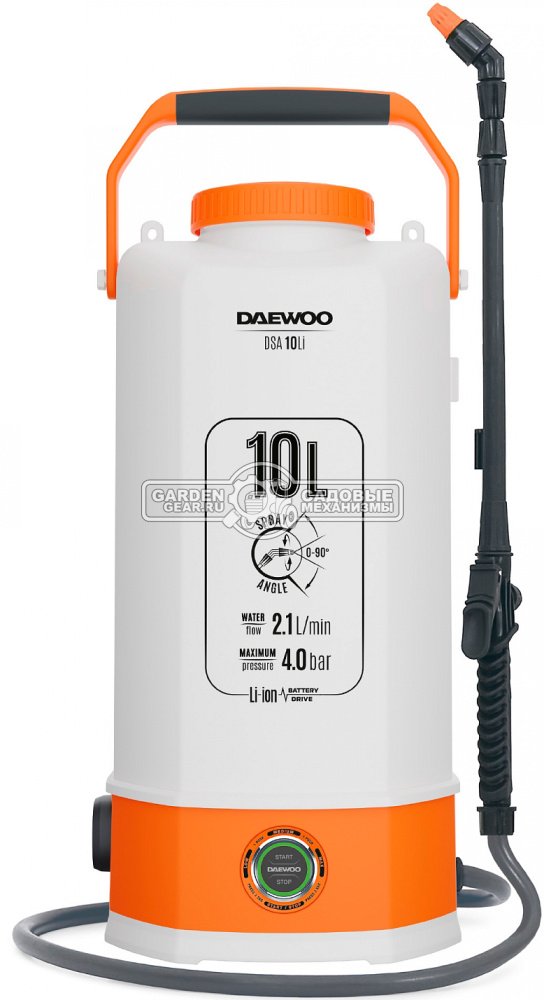 Опрыскиватель аккумуляторный Daewoo DSA 10 Li (PRC, Li-ion, 16В, 3 Ач., 10 л, 4 Бар, 3.0 кг.)