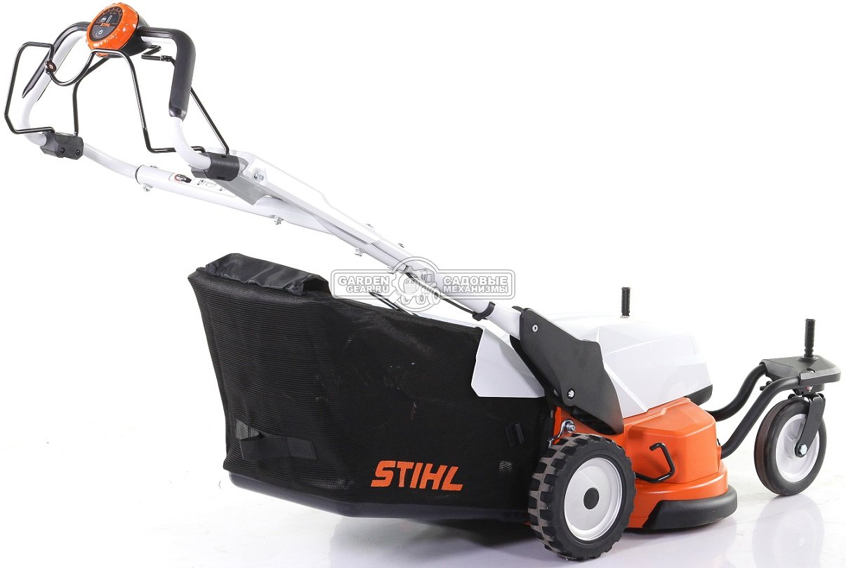 Газонокосилка аккумуляторная Stihl RMA 765.0 V самоходная с 2 x AP300S, ADA 700 и AL500 (AUT, 36В Pro, 63 см., вариатор, 80 л., алюминий, 44 кг.)