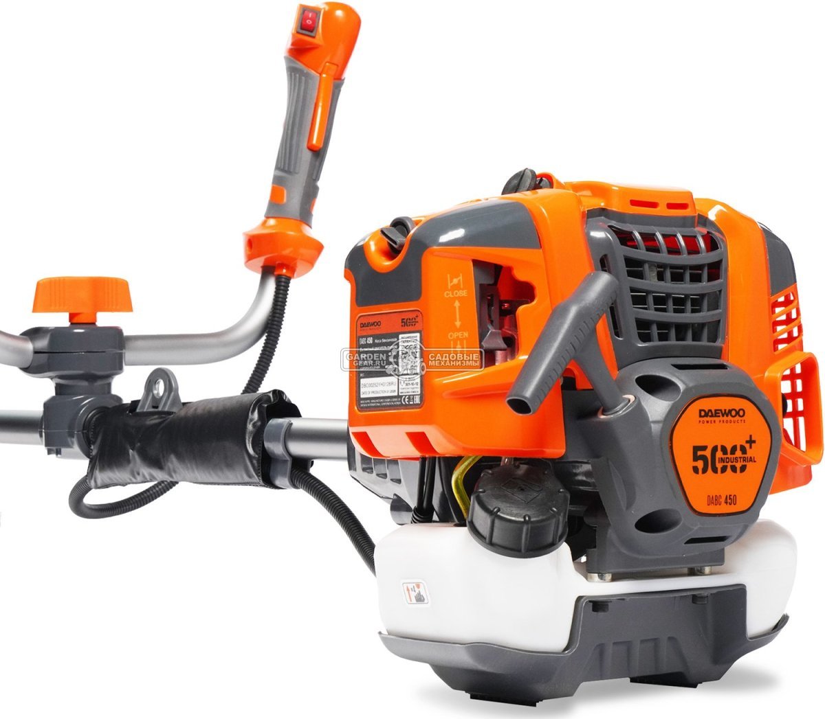 Бензокоса Daewoo DABC 450 Industrial (PRC, 42.7 куб.см., 1.5 кВт/2.0 л.с., леска 3.0 мм + диск Fast Cut, T-рукоятка, Easy Start, 9.2 кг)