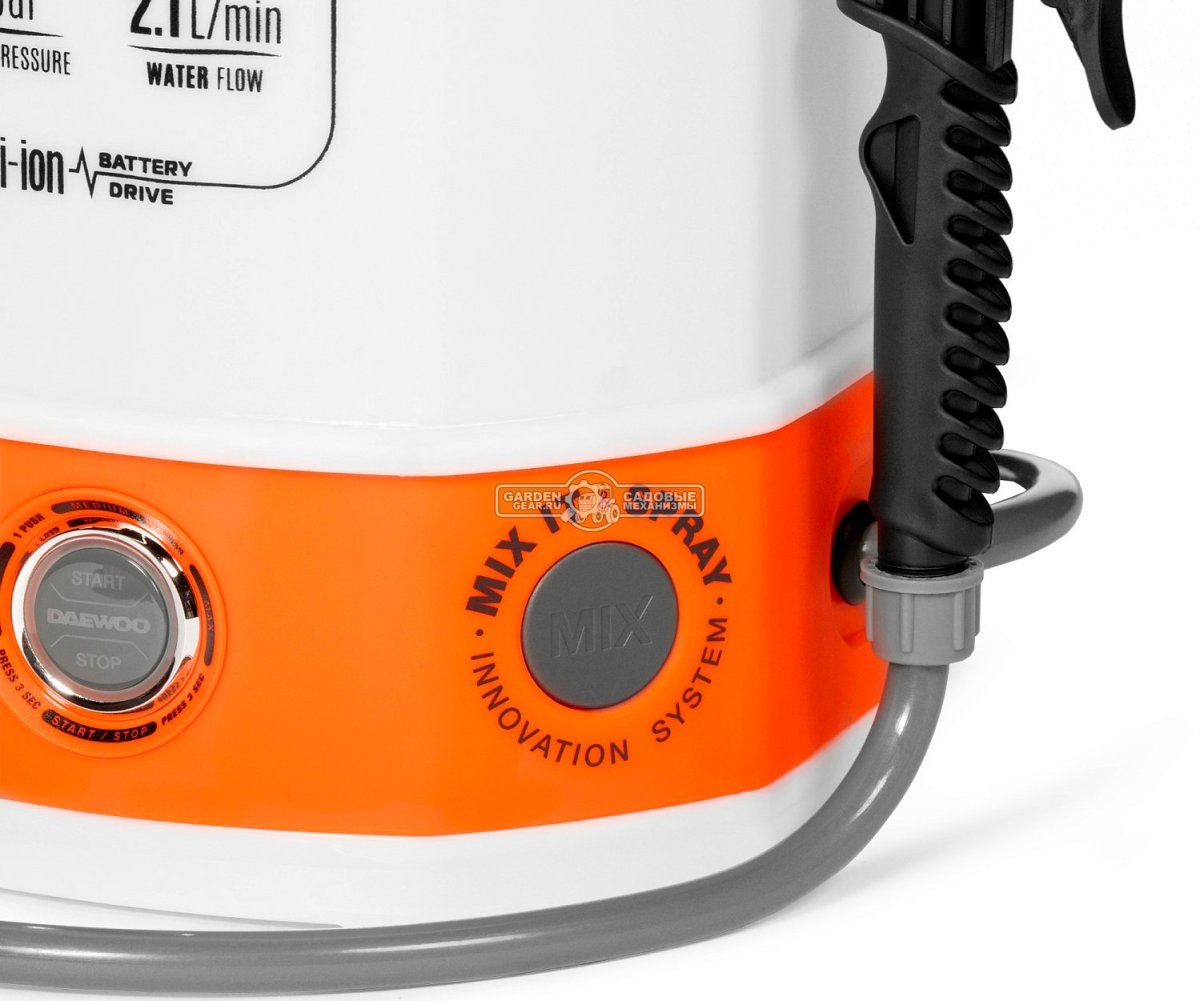 Опрыскиватель аккумуляторный Daewoo DSA 7Li MIX с АКБ 3 А/ч и ЗУ (PRC, 16В, 7 л, 4 Бар, ремень, 2.4 кг)