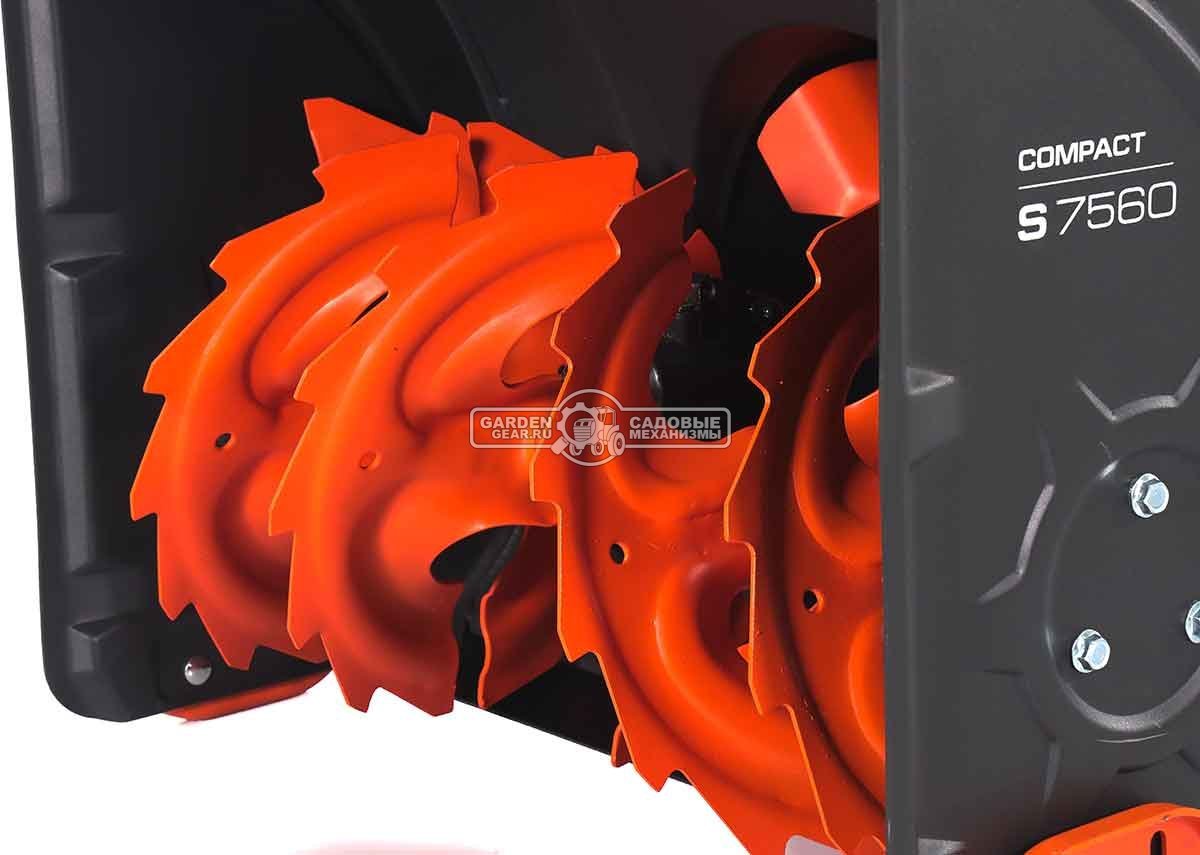 Снегоуборщик Daewoo S 7560 гусеничный (PRC, 61 см., Daewoo, 220 см3, скорости 6/2, фара, 78 кг)