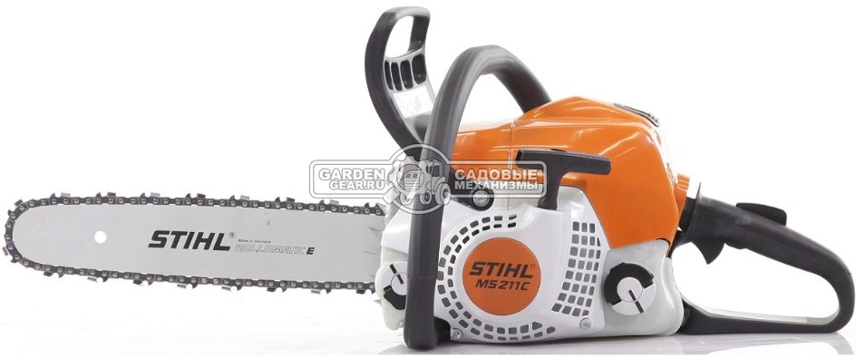 Бензопила Stihl MS 211 C-BE 16" (USA, 35,2 куб.см., 1,7 кВт/2,3 л.с., 2-MIX, Ergostart, 3/8", 1,3 мм., 55E, 4,6 кг.)