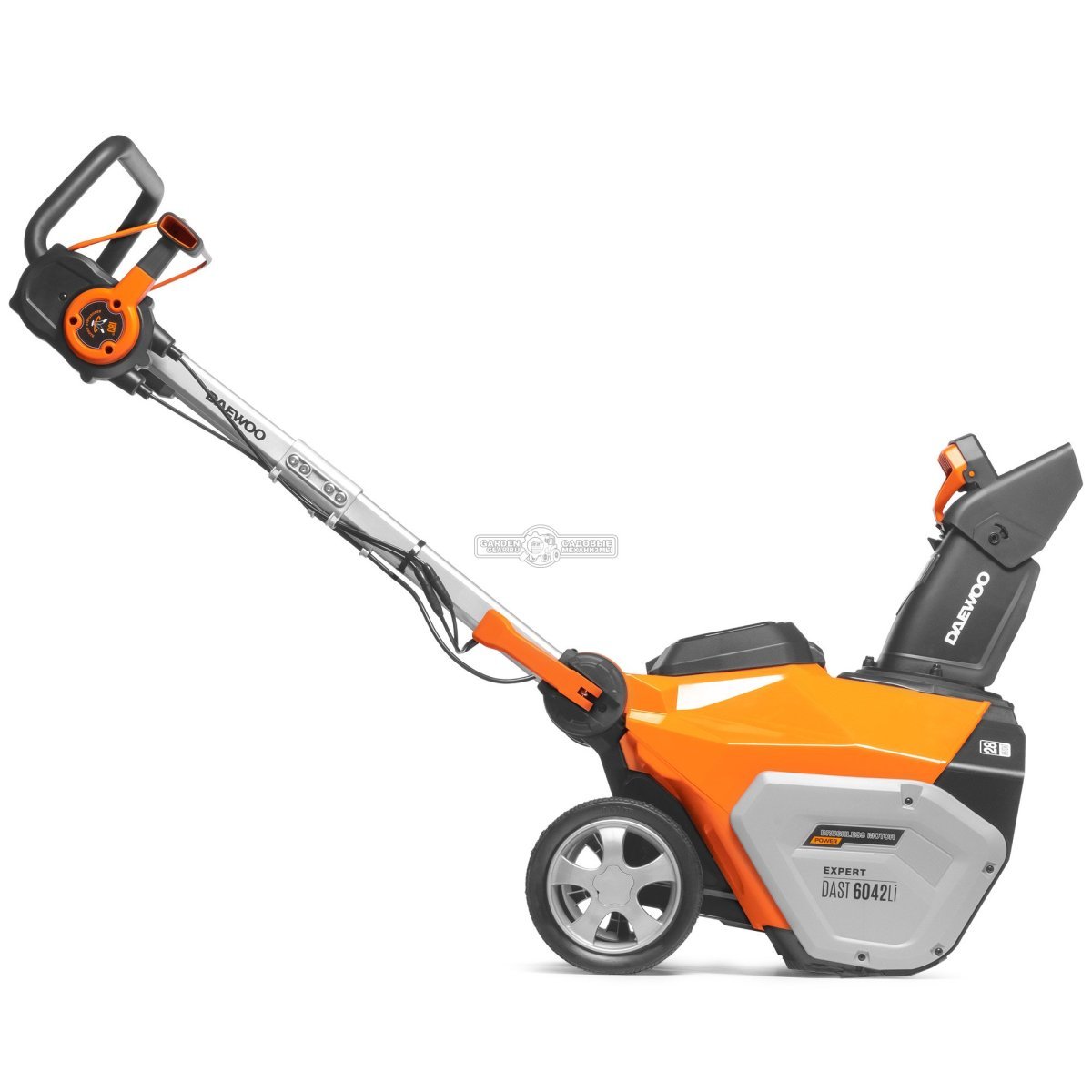 Снегоуборщик аккумуляторный Daewoo DAST 6042Li без АКБ и ЗУ (PRC, BL 2x21В, ширина 51 см, фара, 21 кг)