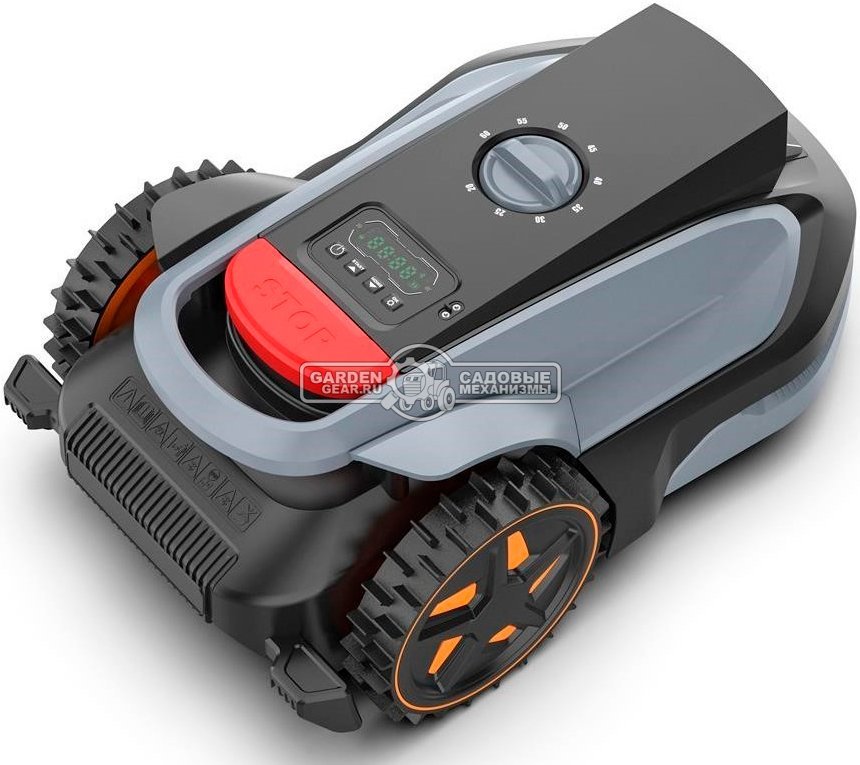 Газонокосилка робот Villartec MI 800V (площадь газона до 800 м2, беспроводной, 18 см, WI-FI, BT, 3D камера с ИИ, 20В / 4.0 Ач)