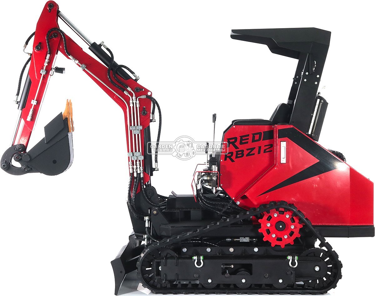 Гусеничный экскаватор RED Rhino RBZ-12 максимальная комплектация, Zongshen GB750EFI 30 л.с., глубина копания 2,1 м., ковш 250 мм., 1300 кг.