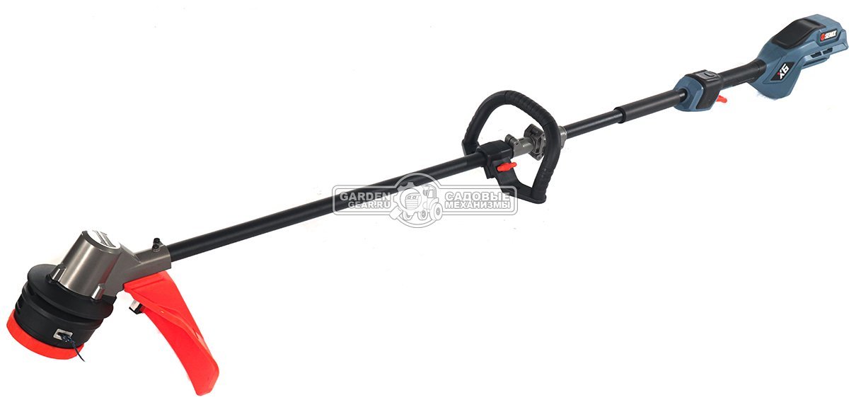 Триммер аккумуляторный Senix GTX6-M-EU c АКБ 3 А/ч и ЗУ (PRC, BL 60В, разъем, D рукоятка, леска 2.4 мм, 3.4 кг)