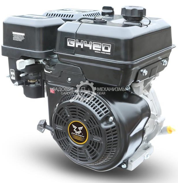 Бензиновый двигатель Zongshen GH420 (PRC, 15 л.с., 420 см3. диам. 25.4 мм шпонка, 31 кг)