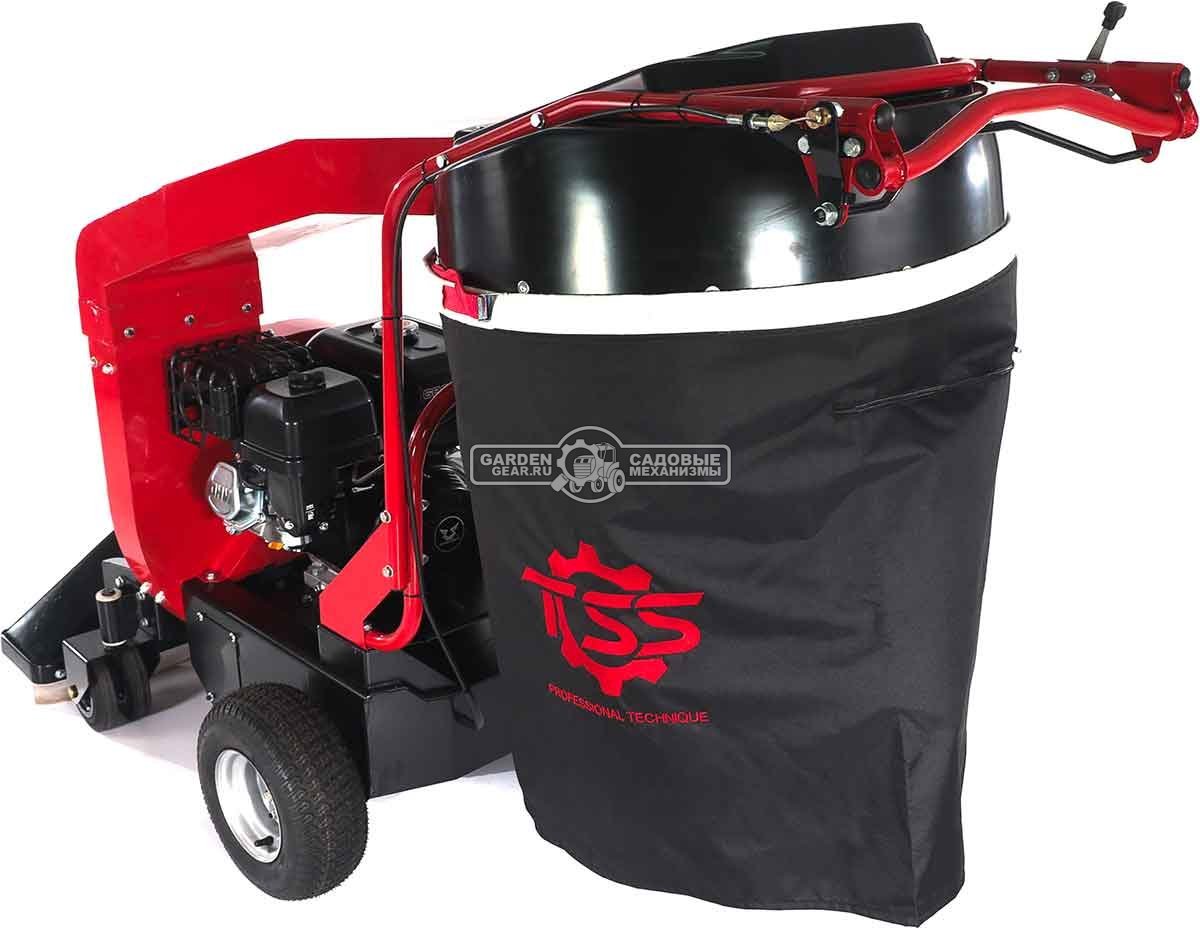 Садовый пылесос бензиновый TOSS LV-250 самоходный (RUS, 74 см., Evoline / Zongshen GB270, мусоросборник 290 л., 90 кг.)