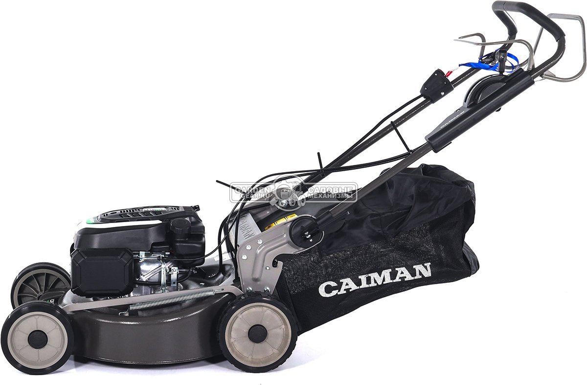 Газонокосилка бензиновая Caiman Ferro 52CVE с электрозапуском (RUS, 49 см, Caiman Green Engine, 166 см3, сталь, 4 в 1, 60 л, 44 кг)