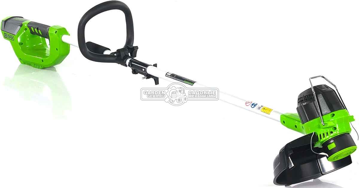 Триммер аккумуляторный GreenWorks G40LT с АКБ 4 А/ч и ЗУ (PRC, 40В, леска 1.65 мм, 3 кг)