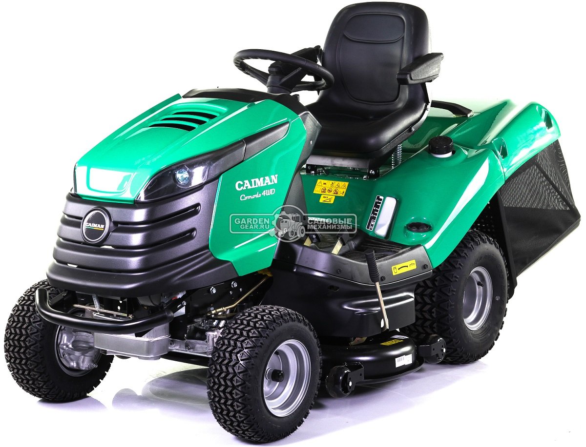 Садовый трактор Caiman Comodo 4WD 107D2C (CZE, Caiman V-Twin, 708 куб.см,, гидростатика, дифференциал, 380 л., ширина кошения 102 см., 329 кг.)