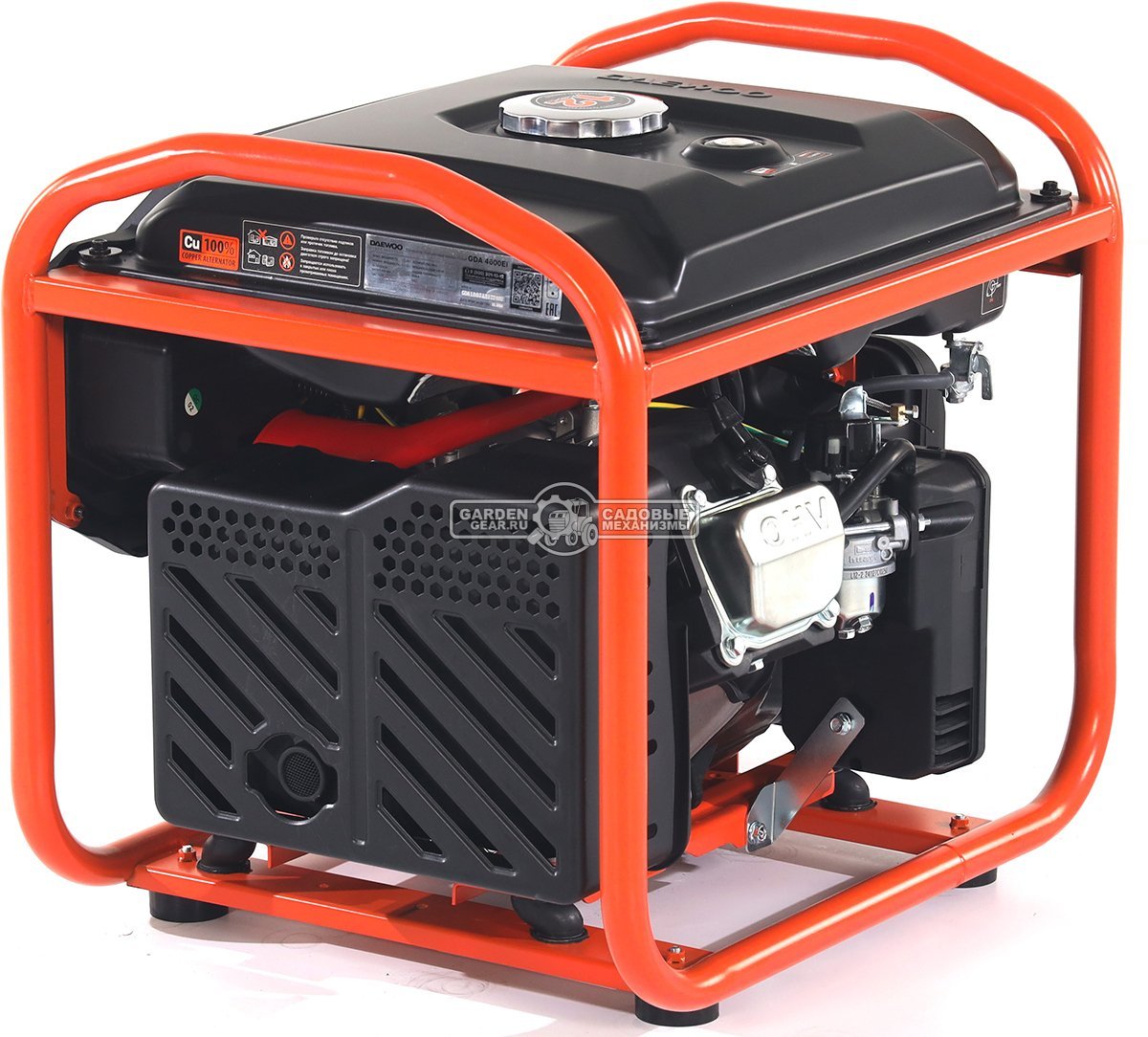 Бензиновый генератор инверторный Daewoo GDA 4600Ei с электрозапуском (PRC, Daewoo, 236 см3, 4,2/4,6 кВт, 12 л, рама, 35 кг)