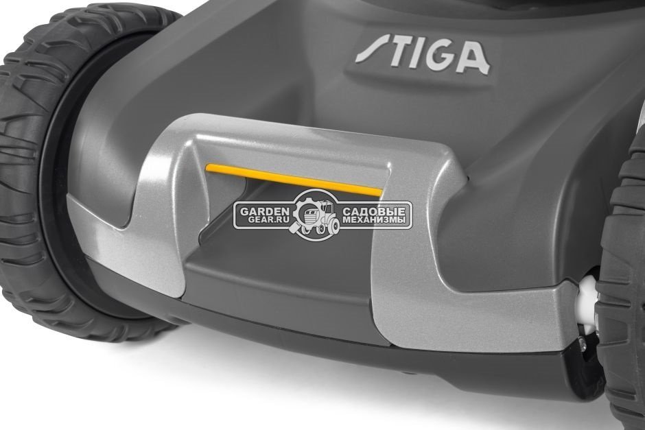 Газонокосилка бензиновая Stiga Twinclip 55 SVEQ H с электрозапуском (SVK, 53 см., Honda GCVxe170, 167 куб.см., оцинк.сталь, 70л, 4в1, вариатор, 48 кг)