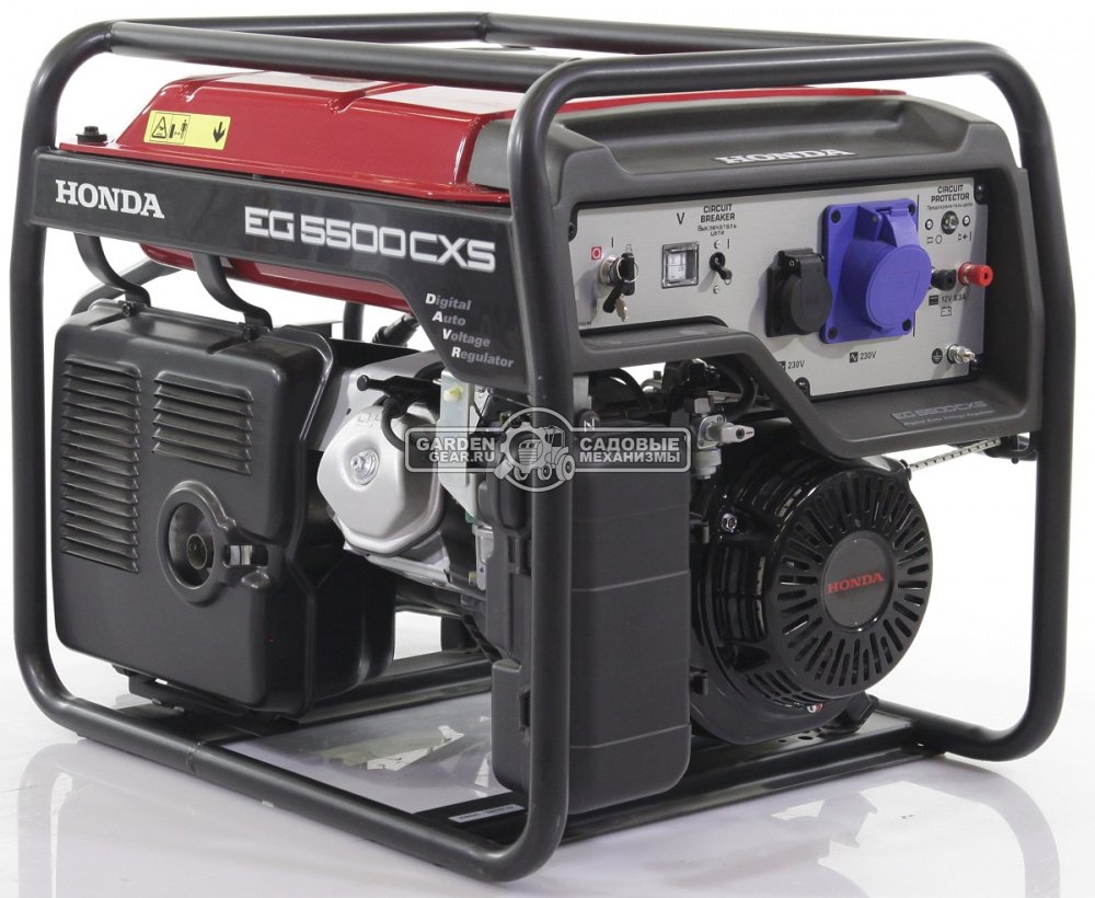 Бензиновый генератор Honda EG5500CXS (PRC, Honda GX390, 389 см3, 5.0/5.5 кВт, 24 л, эл/стартер, АКБ - опция, 87 кг)