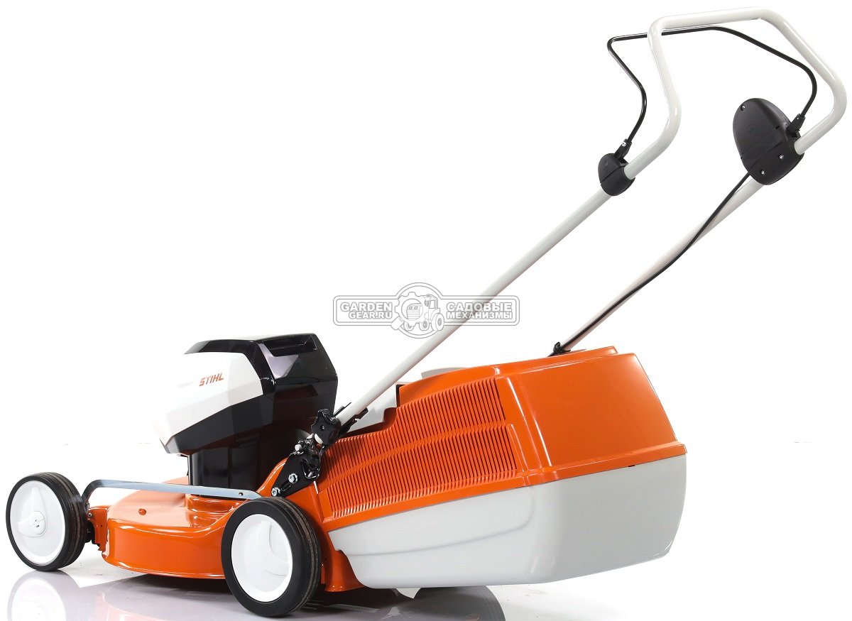 Газонокосилка аккумуляторная Stihl RMA 253.0 SET c AP200 и AL300 (AUT, 36В Pro, 51 см., несамоходная, сталь, травосборник 55 л., 22,5 кг.)