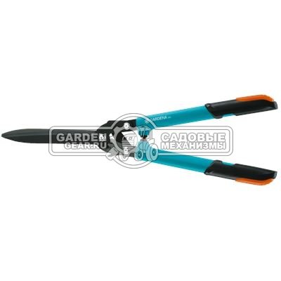 Ножницы для живой изгороди Gardena 600 Comfort (зубчатая передача, общая длина 600 мм, длина ножей 230 мм, прямая заточка лезвий)