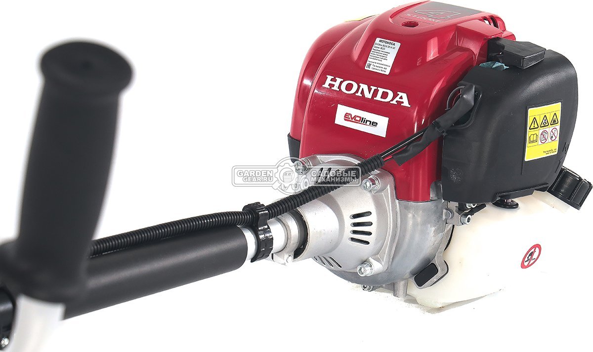 Бензокоса EVOline BCG 35H (4T) 4-х тактная (PRC, Honda 35.8 см3, 1.3 л.с., леска 2.5 мм + нож + пильный диск, ремень, 7.3 кг)