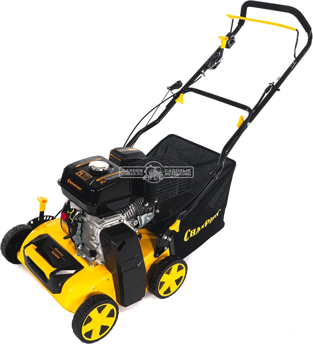 Вертикуттер - аэратор бензиновый Champion GSC4840 (PRC, 40 см, 212 см3, ножи + пружины, 40 л, 29 кг.)