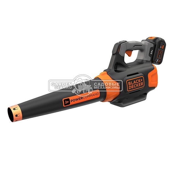 Воздуходувка аккумуляторная Black+Decker GWC54PC-QW с АКБ 1.5 А/ч и ЗУ (PRC, 54В, 195 км/ч, 4.4 кг)