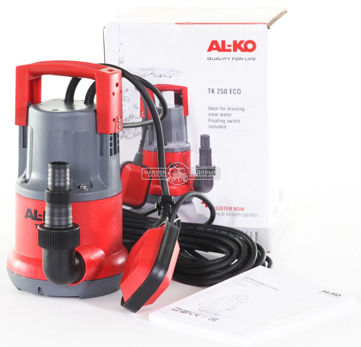Дренажный насос Al-ko TK 250 Eco для грязной воды (PRC, 250 Вт, 6 м, 6 м3/час, 3,6 кг)