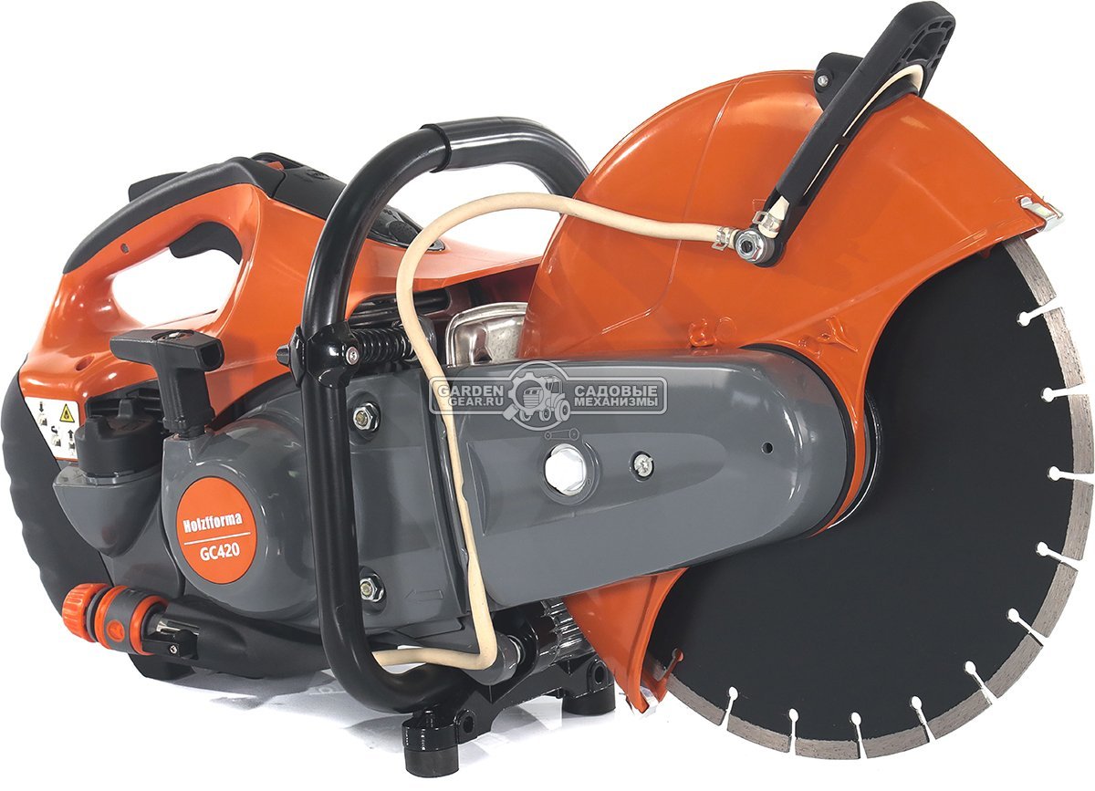Бензорез Holzfforma GC420 14" (PRC, 66,7 см3, 3,2 кВт/4,4 л.с., диаметр круга 350 мм, глубина реза 110 мм, 9,6 кг.)