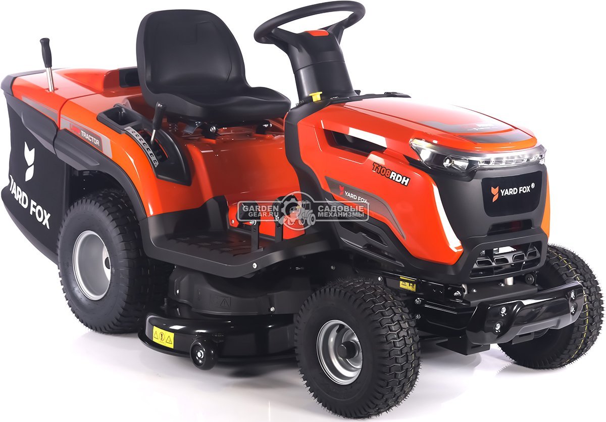 Садовый трактор Yard Fox Optima T 108 RDH (PRC, Loncin V-Twin 586 куб.см., гидростатика, травосборник 260 л, ширина кошения 108 см, 220 кг)