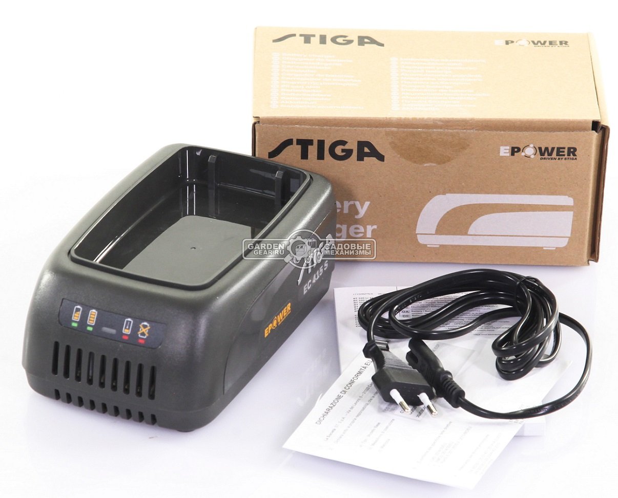 Зарядное устройство Stiga EC 415 S одинарное стандартное (PRC, для аккумуляторов 48V, 500 - 700 - 900 серии, мощность 1,5 А, 0,6 кг.)