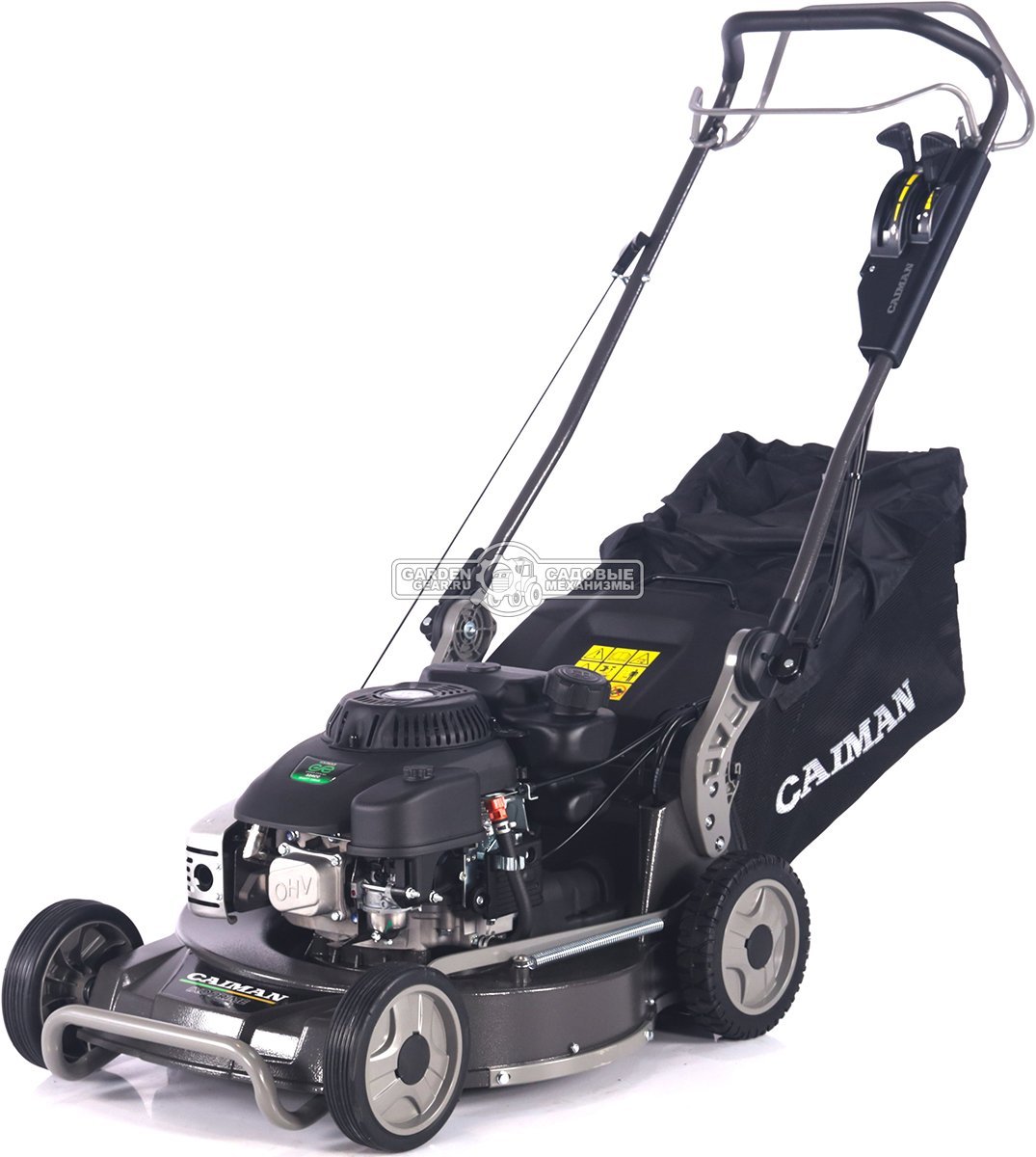 Газонокосилка бензиновая Caiman IXO Prime 55CLV AL (RUS, 53 см, Caiman Green Engine, 224см3, алюминий, кардан, 2 в 1, 70 л, 54,4 кг.)