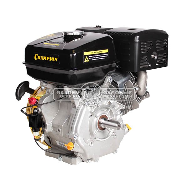 Бензиновый двигатель Champion G420HKDC (PRC, 15 л.с., 420 см3. диам. 25 мм шпонка, ручной. старт, 31 кг)