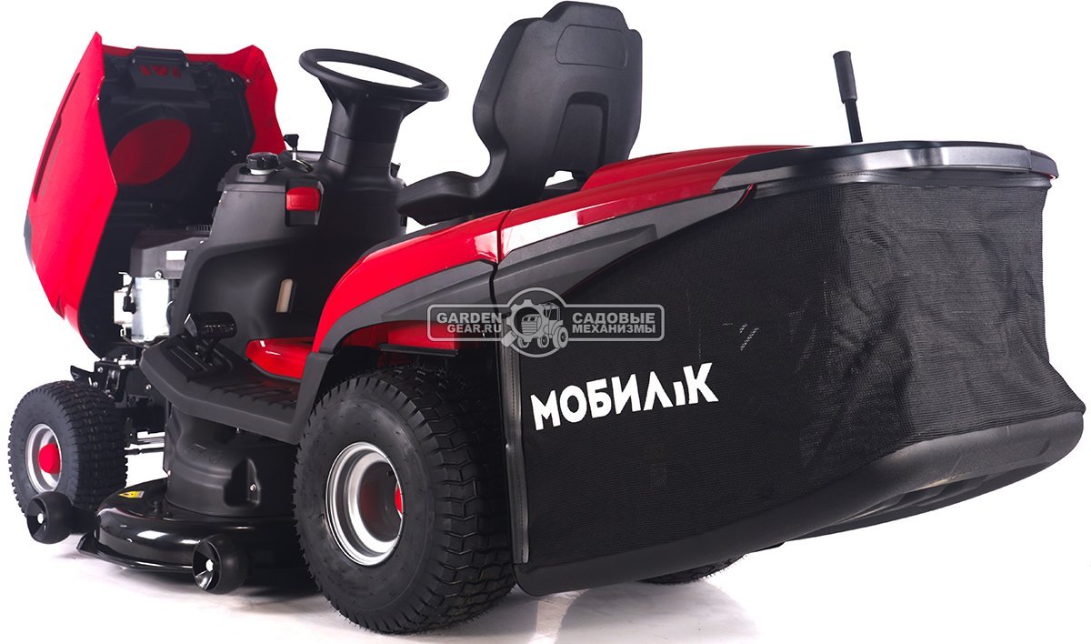 Садовый трактор Мобил К XP124 Премиум (PRC, Loncin V-Twin, 708 куб.см., гидростатика, мульчирование, 240 л. эл/лифт, ширина кошения 124 см, 285 кг)