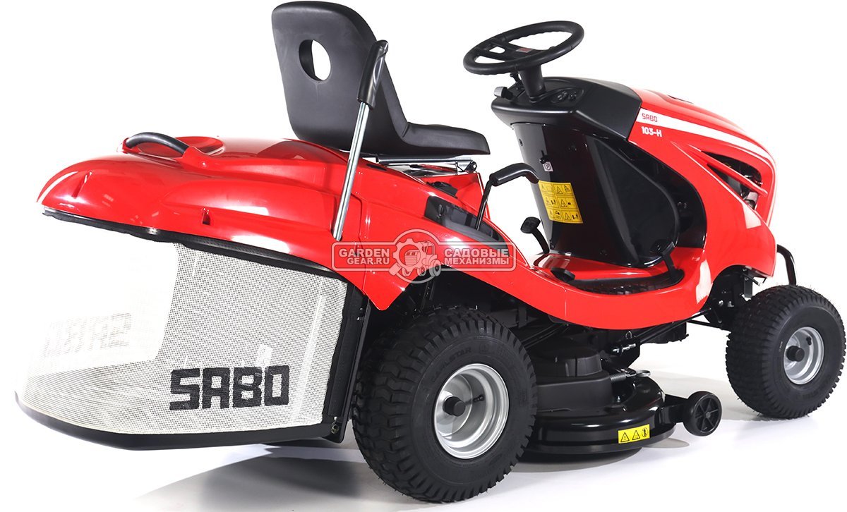 Садовый трактор SABO 103-H (GER, Sabo V-Twin, 708 куб.см., гидростатика, травосборник 250 л., ширина кошения 102 см, 242 кг.)