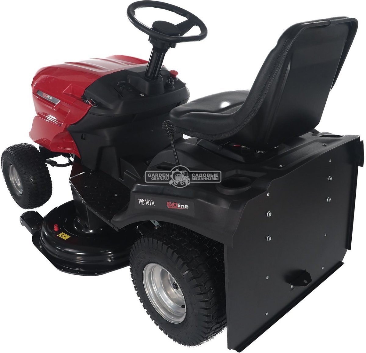 Садовый трактор Evoline TRG 107 H (PRC, Loncin, 546 куб.см., механика 5+1, ширина кошения 107 см., боковой выброс, 178 кг.)