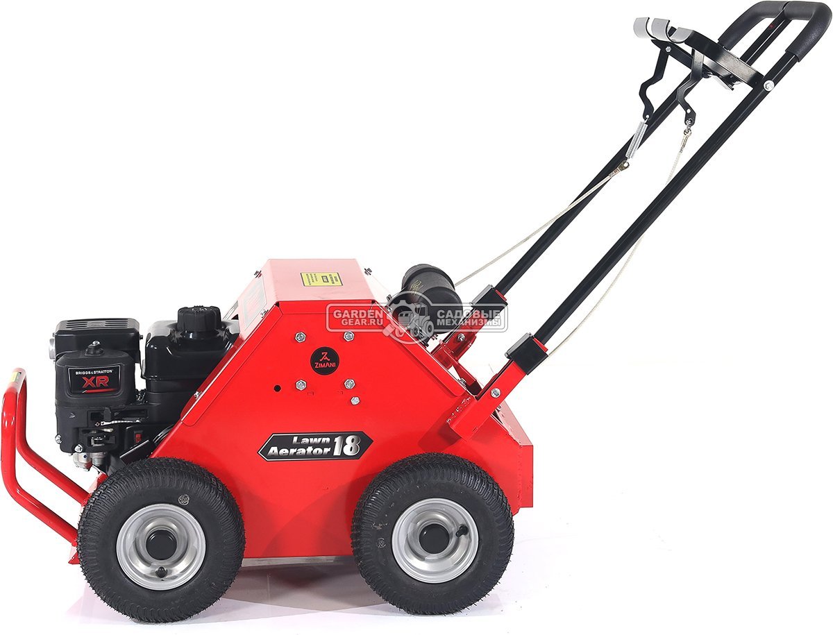 Аэратор бензиновый Zimani Lawn Core 18 (PRC, 48 см, B&S XR 6.5 л.с., сталь, пустотелые трубки, 100 кг)