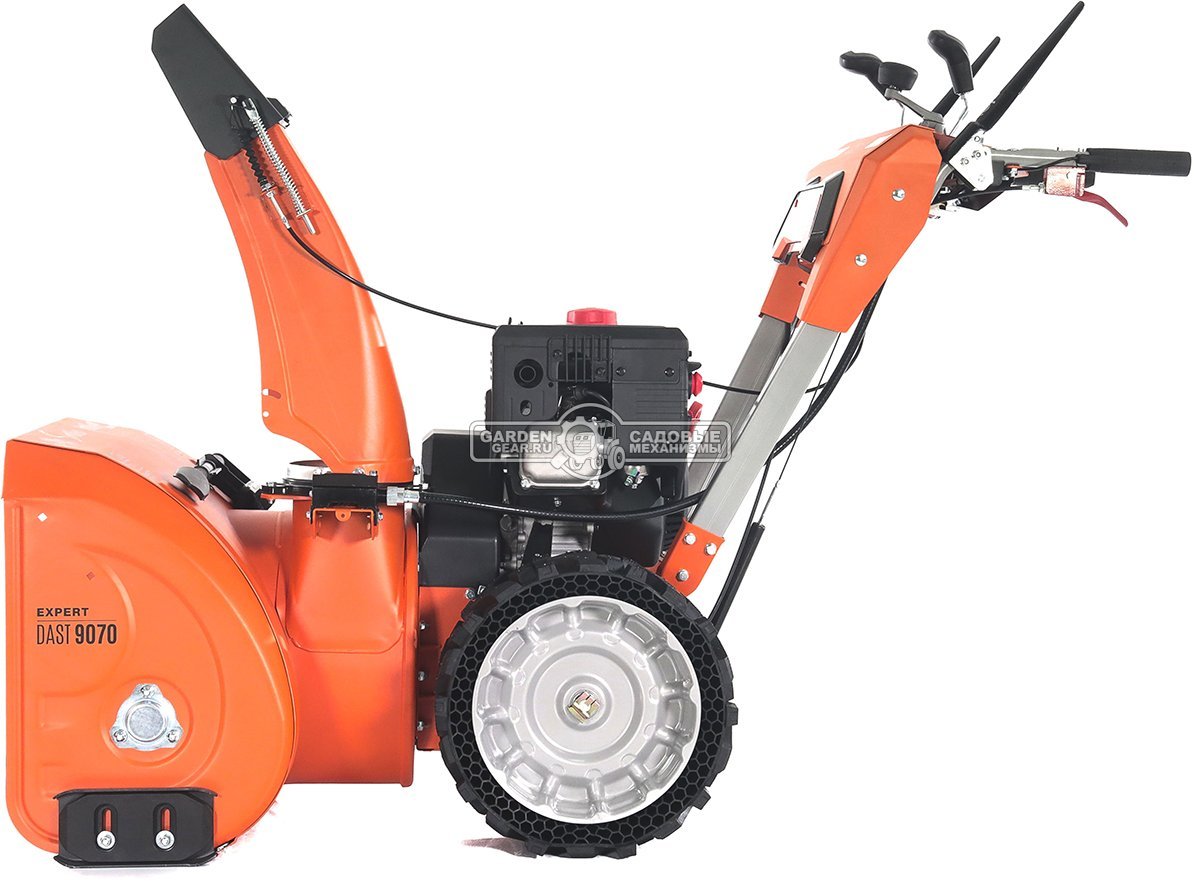 Снегоуборщик Daewoo DAST 9070 (PRC, 67 см., Daewoo, 298 куб.см., эл/стартер 220В, фара, скорости 5/2, колеса EX-ICE, подогрев рукояток, 112 кг.)