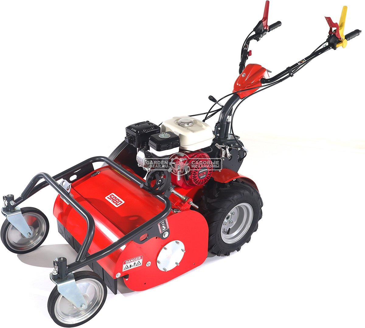 Косилка для высокой травы и кустов SABO 60-PRO F VARIO цеповая (GER, 60 см, Honda GX200, 196 куб.см., 32 Y-ножа, Vario Automat, 120 кг.)