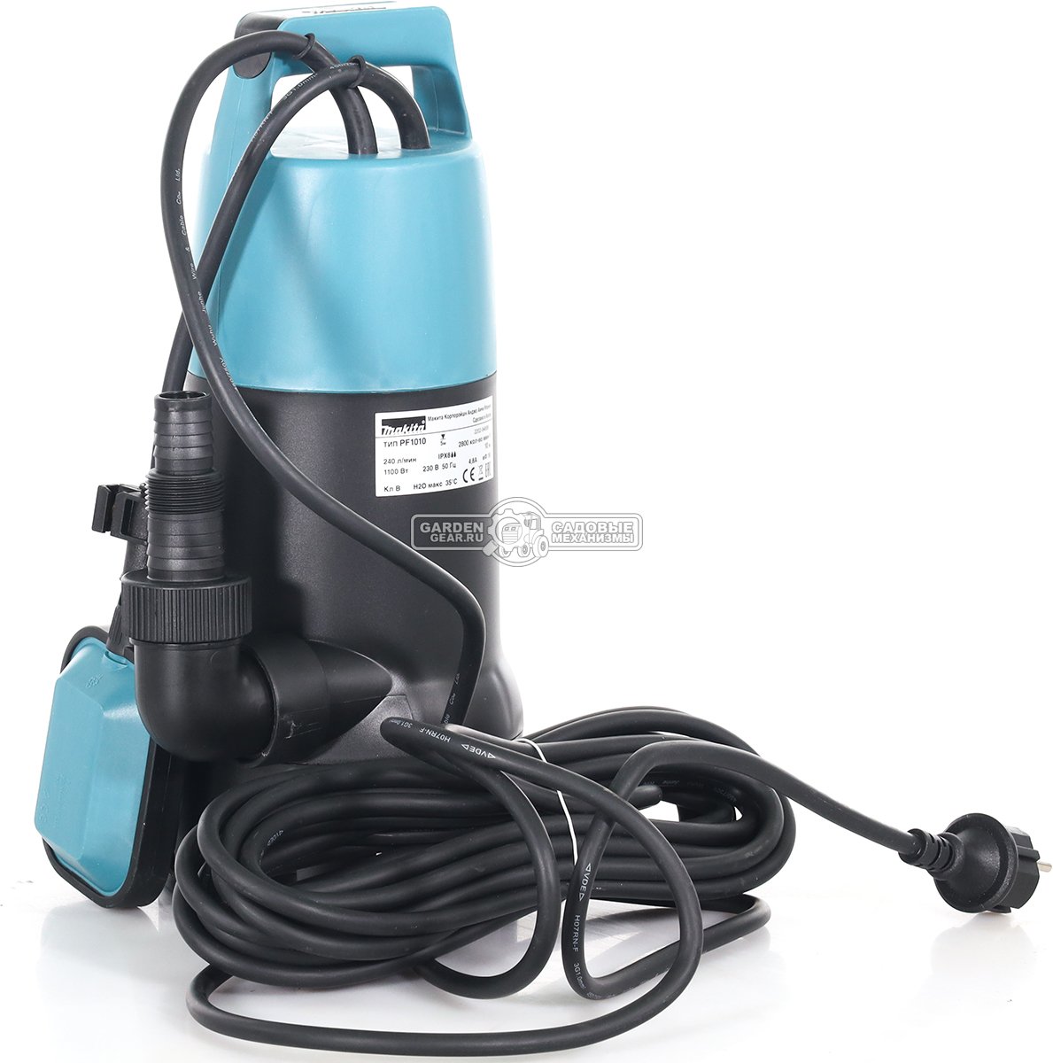 Дренажный насос для грязной воды Makita PF1010 (PRC,1100 Вт, 240 л\м, 10 м, 7.22 кг)