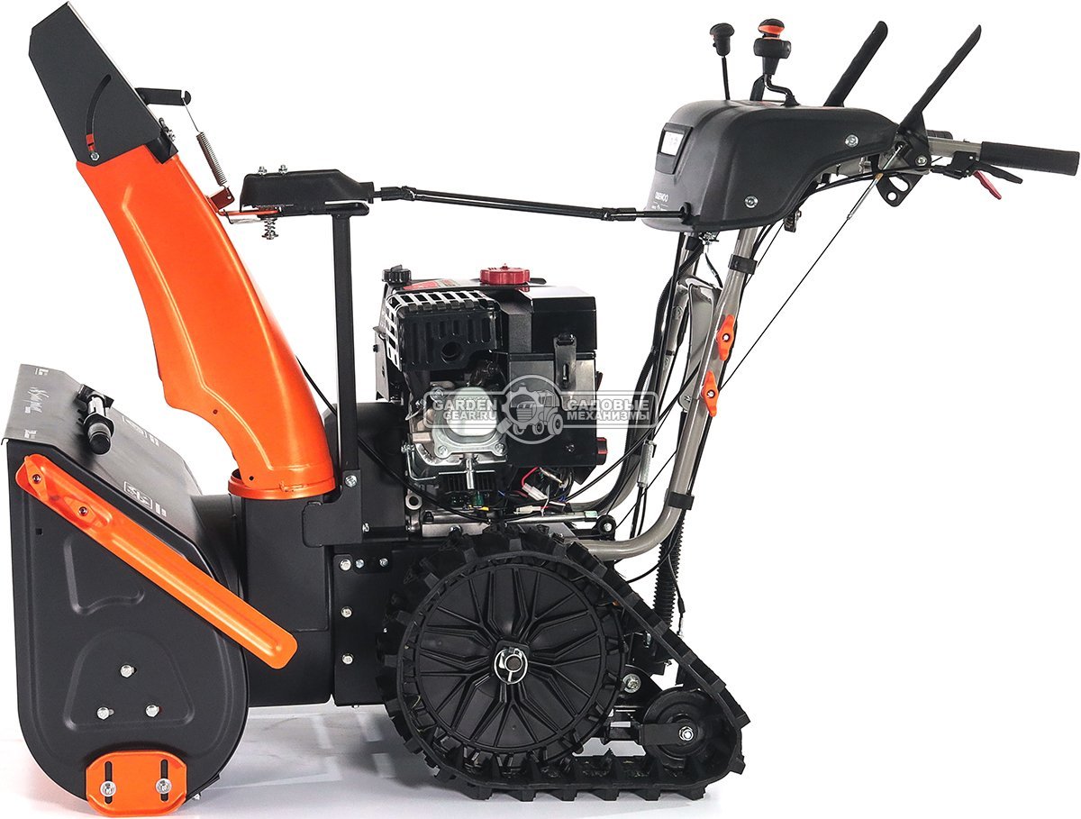 Снегоуборщик Daewoo DAST 427 (EFI) гусеничный (PRC, 68 см, Daewoo WXE 300 EFI, 260 см3, запуск от аккумулятора, фара, гусеницы Arctic track, 120 кг.)